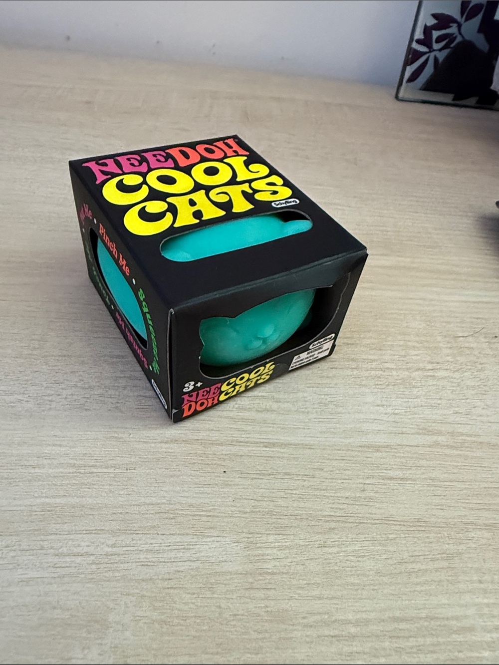 NEEDOH Cool Cats Teal Cat Toy - Soft Squeeze Play authentic